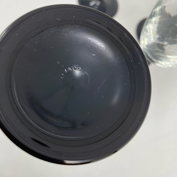 Set of 4 Vintage 1980’s Luminarc Optic Swirl Wine Glasses/Goblets Made in France - Picture 3 of 4